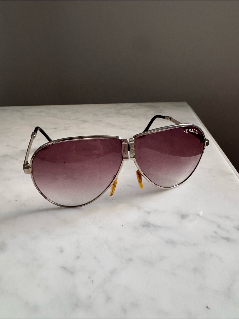 Vintage Ferrari Folding Aviator Sunglasses